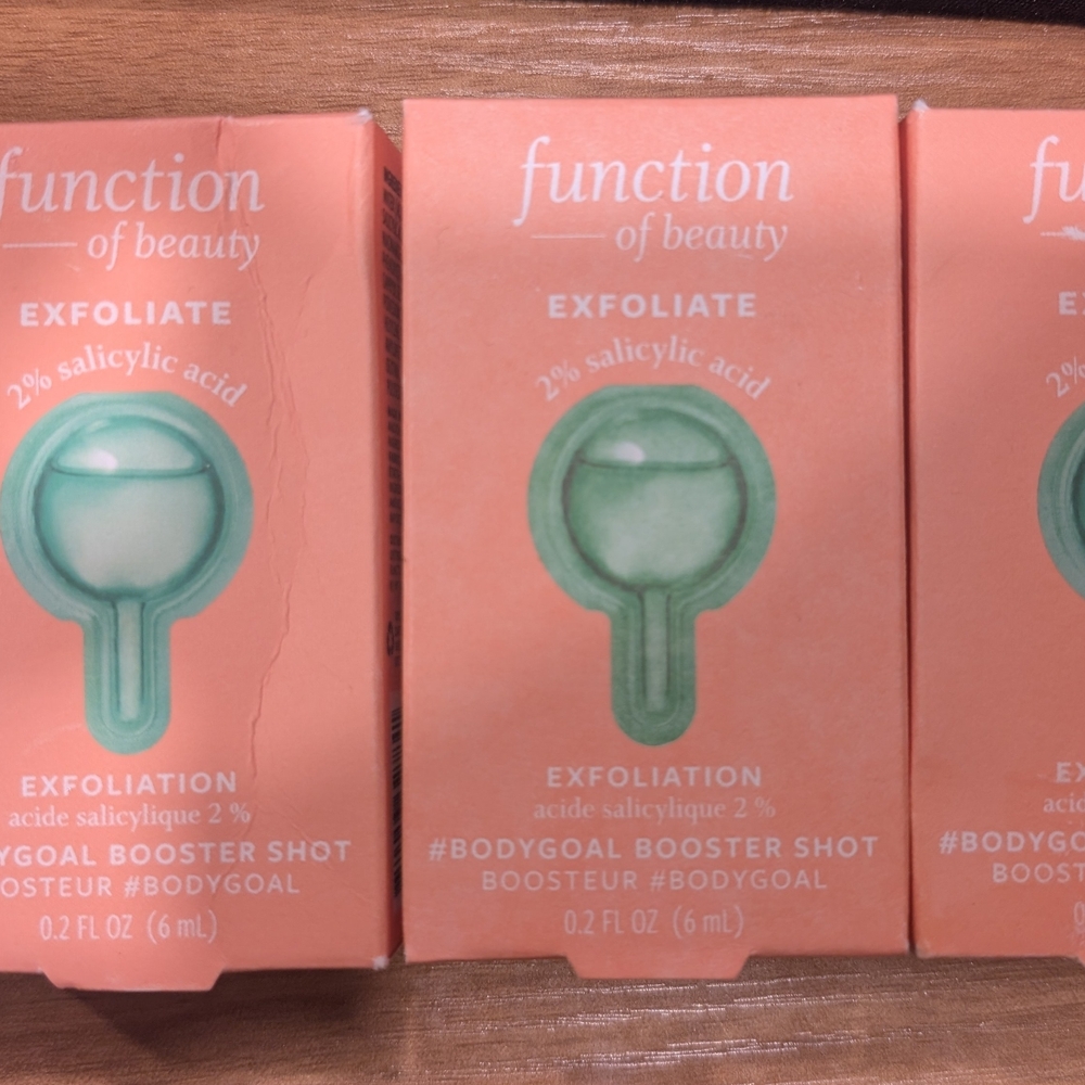 (3) Function of Beauty Body Wash Booster Shots 2% Salicylic Acid